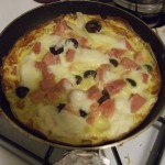 ham, cheddar, onion, and olive frittata ham, cheddar, onion, and olive frittata