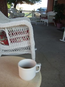 Coffee on the porch Coffee on the porch