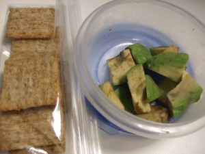 avocado and triscuits