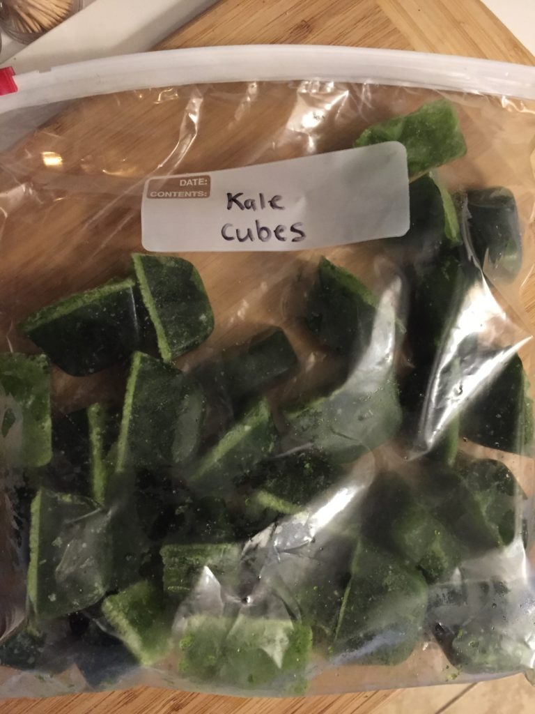 kale ice cubes